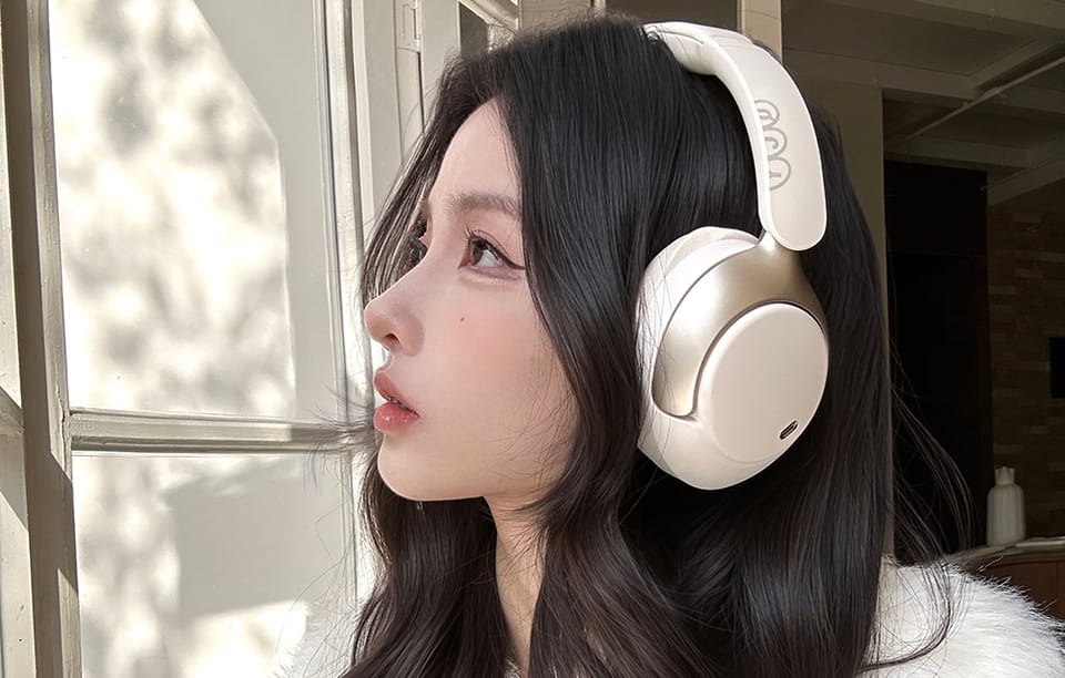 Słuchawki Bezprzewodowe QCY H3 Pro ANC Bluetooth 5.4 Hi-Res 55h Białe