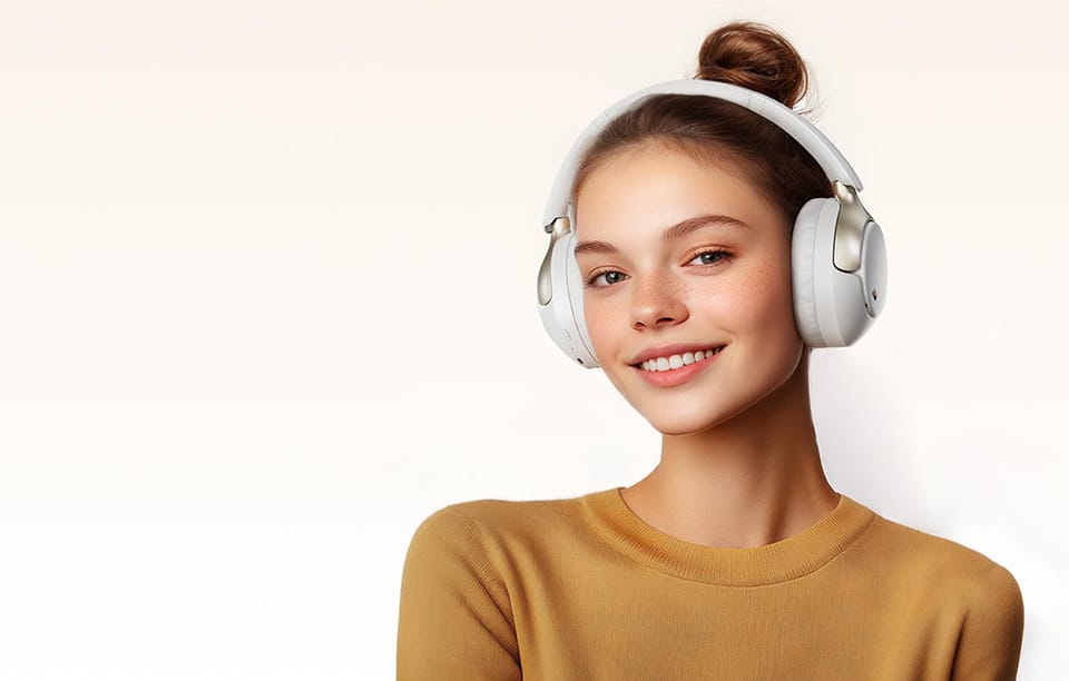 Słuchawki Bezprzewodowe QCY H3 Pro ANC Bluetooth 5.4 Hi-Res 55h Białe