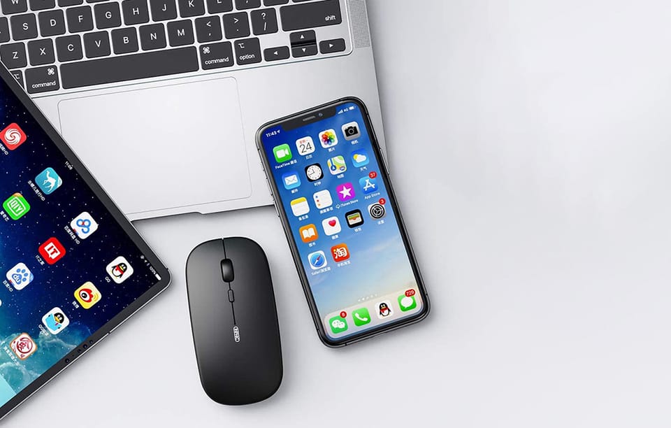 Bezprzewodowa mysz Inphic PM1 Silent 2.4G (szara)