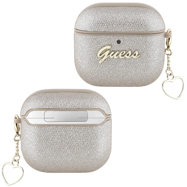 Etui Guess Metallic Script Charm do      AirPods 4 złoty
