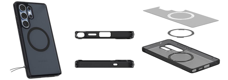 Etui Spigen Ultra Hybrid Mag MagSafe do  Samsung Galaxy S25 Ultra czarny dymny
