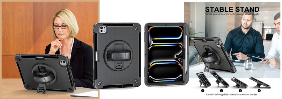 Obudowa z uchwytem 4smarts Rugged Case   Grip do iPad Pro 11" (M4, 2024)