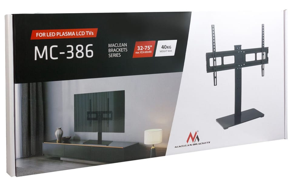 Uniwersalny stojak na telewizor do 40kg 32-75". Maclean MC-386