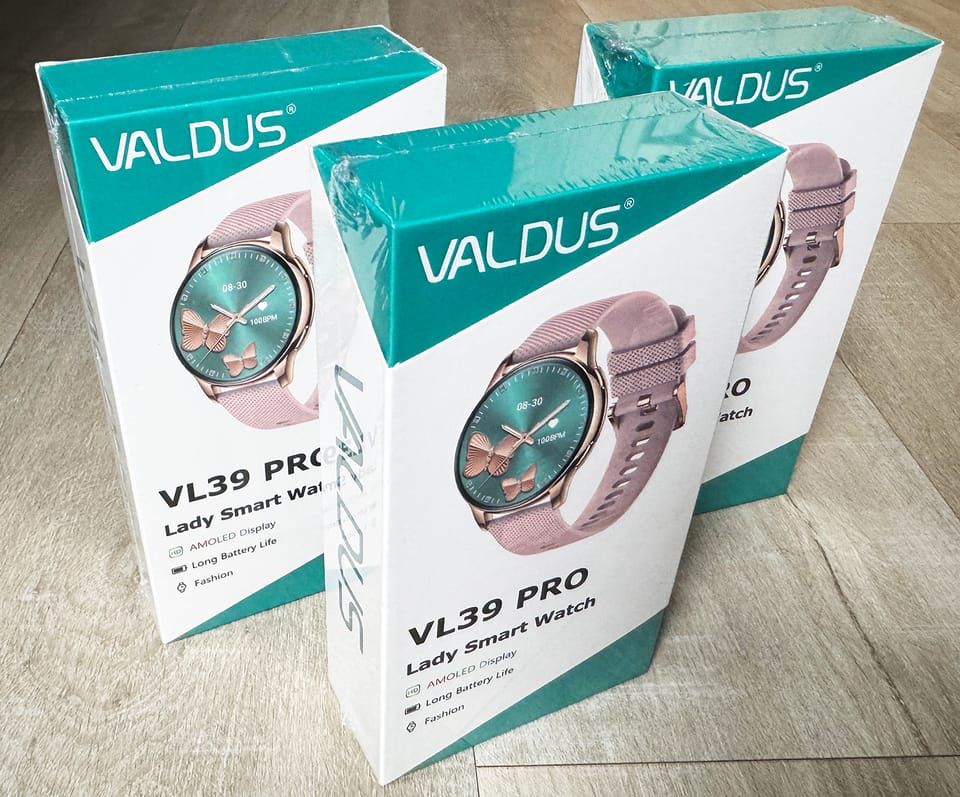 Smartwatch damski Valdus VL39 PRO AMOLED, menu PL, pink