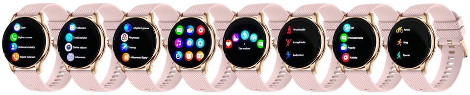 Smartwatch damski Valdus VL39 PRO AMOLED, menu PL, pink