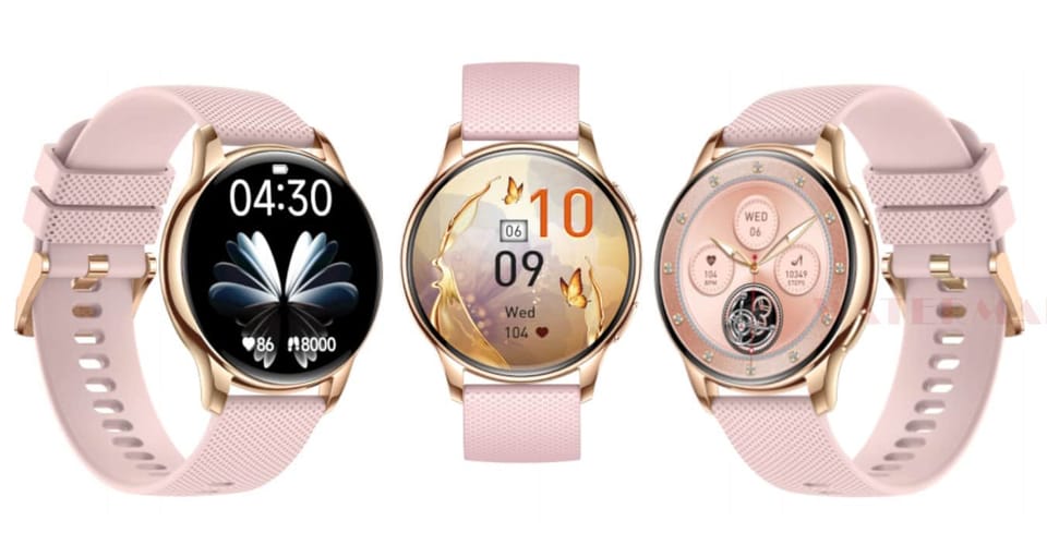 Smartwatch damski z polskim menu. AMOLED. Multifunkcyjny. Pink