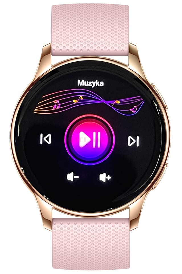 Smartwatch damski z polskim menu. AMOLED. Multifunkcyjny. Pink