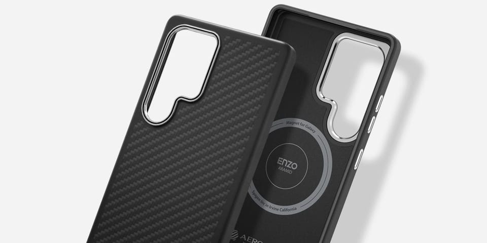 Etui Samsung Spigen Enzo Aramid Magnet   do Galaxy S25 Ultra czarno-srebrny