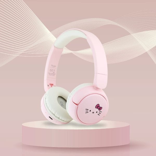 Słuchawki nauszne Hello Kitty Face Logo  Bluetooth różowy