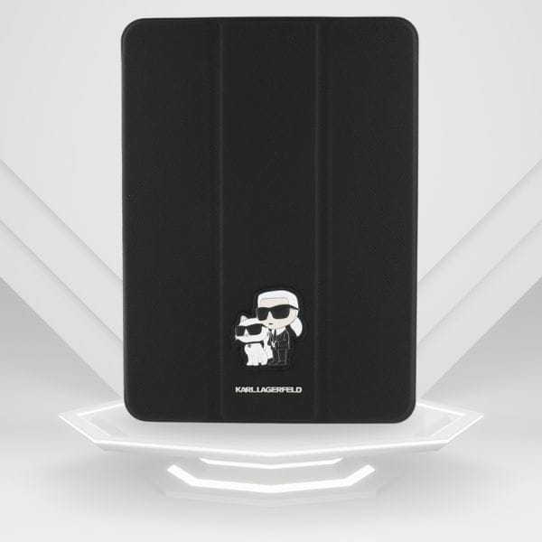 Karl Lagerfeld KLFC11RM24SAKCK iPad Air  11" 2024/2025 Book Cover czarny/black Saffiano Magnetic Karl &Choupette