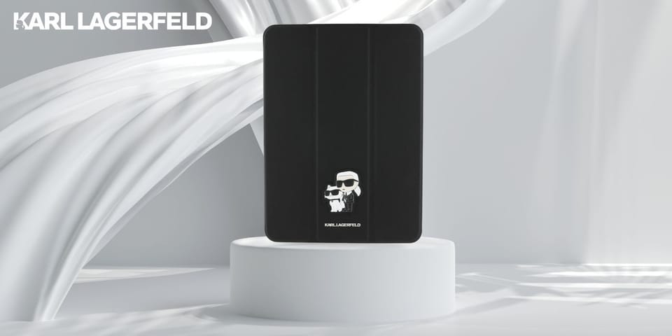 Karl Lagerfeld KLFC11RM24SAKCK iPad Air  11" 2024/2025 Book Cover czarny/black Saffiano Magnetic Karl &Choupette