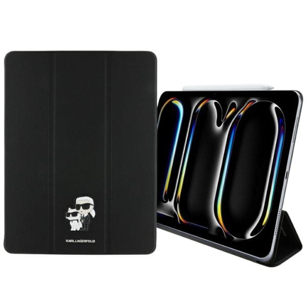 Karl Lagerfeld KLFC13PM24SAKCK iPad Pro  13" 2024 Book Cover czarny/black Saffiano Magnetic Karl &Choupette