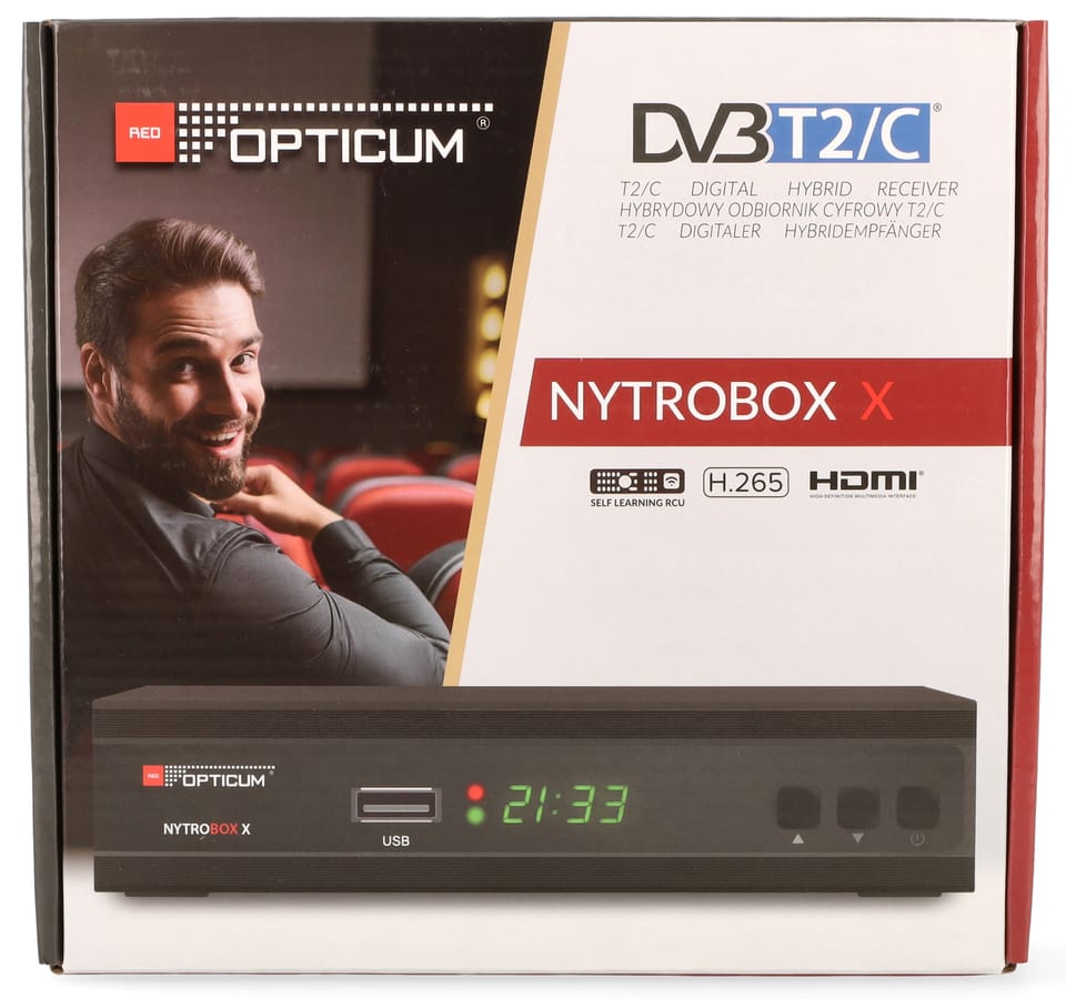 Tuner DVB-T2 i DVB-C Opticum Nytrobox X H.265