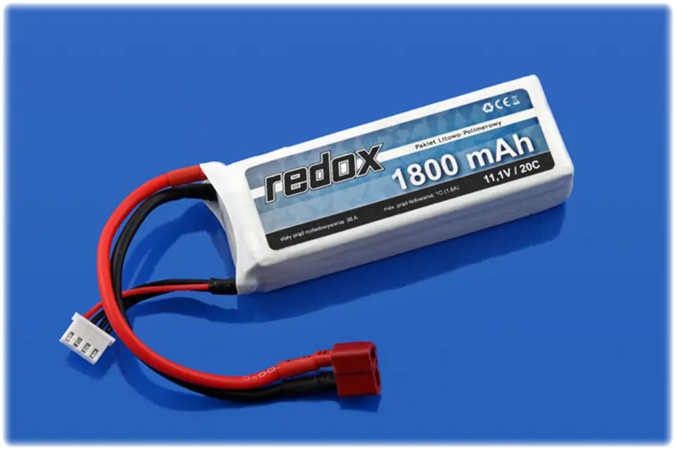 Package Rechargeable Battery Redox LiPo 11.1V 1800mAh 20c