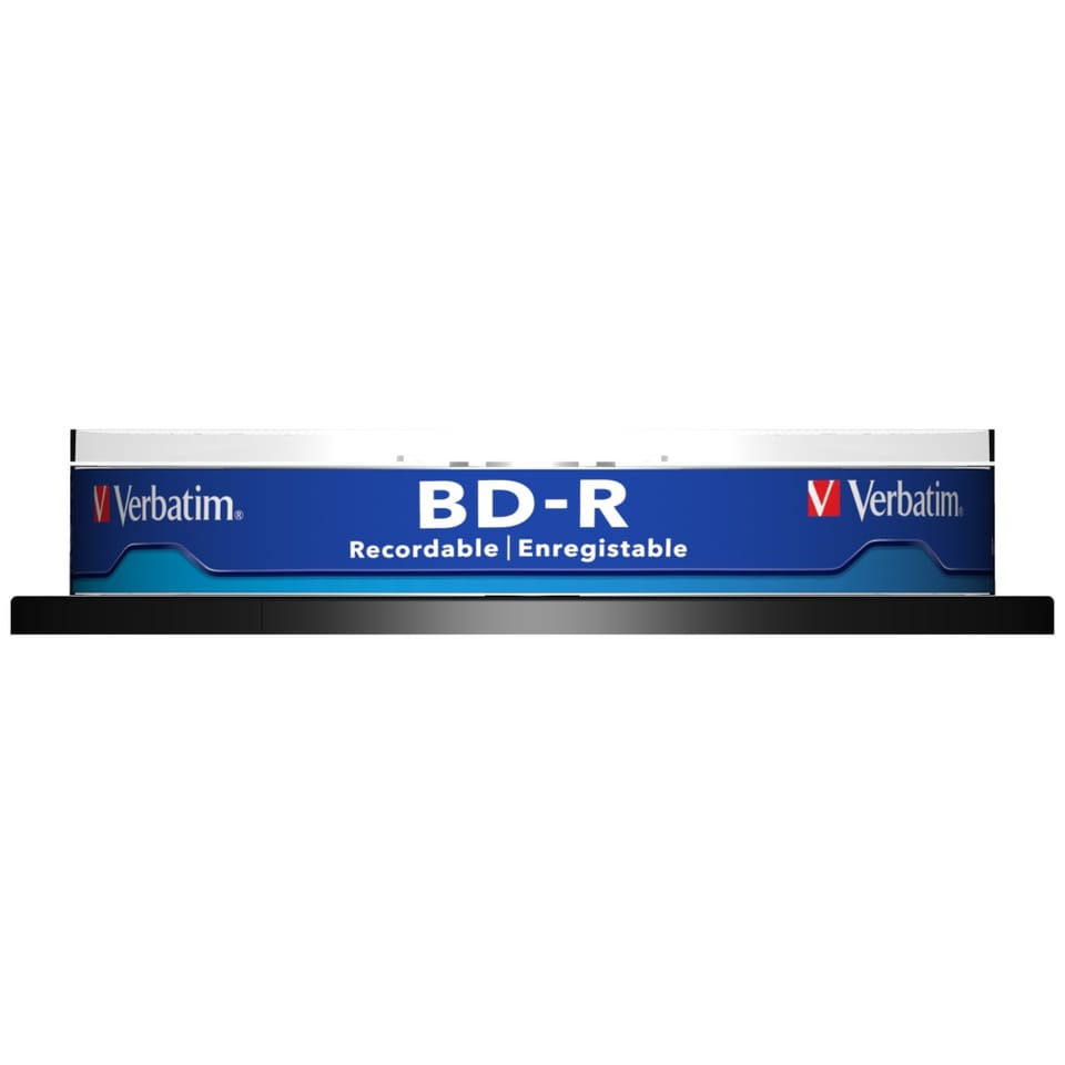 Verbatim BD-R, Single Layer 25GB, cake box, 43742, 6x, 10-pack, do archiwizacji danych