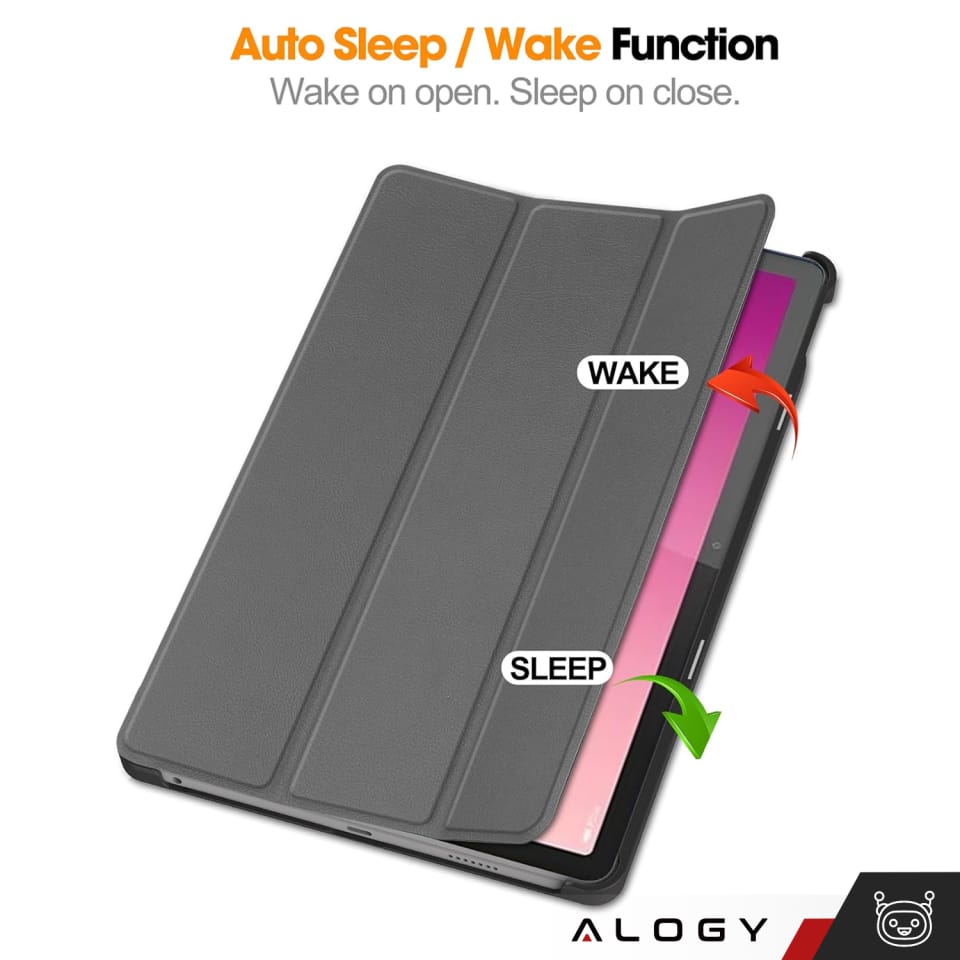 Etui ochronne do Lenovo Tab P12 12.7 TB-370 obudowa na tablet Alogy Book Cover Case Szare