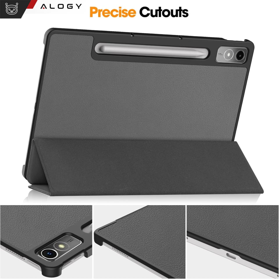 Etui ochronne do Lenovo Tab P12 12.7 TB-370 obudowa na tablet Alogy Book Cover Case Szare