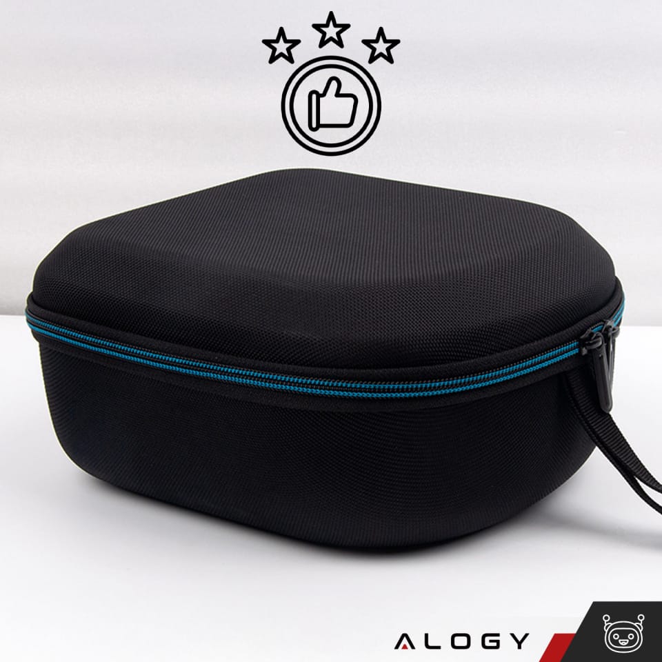 Etui ochronne do Oculus Meta Quest 3 Alogy Hard Case obudowa pokrowiec na okulary gogle VR + ochrona okularu Czarne