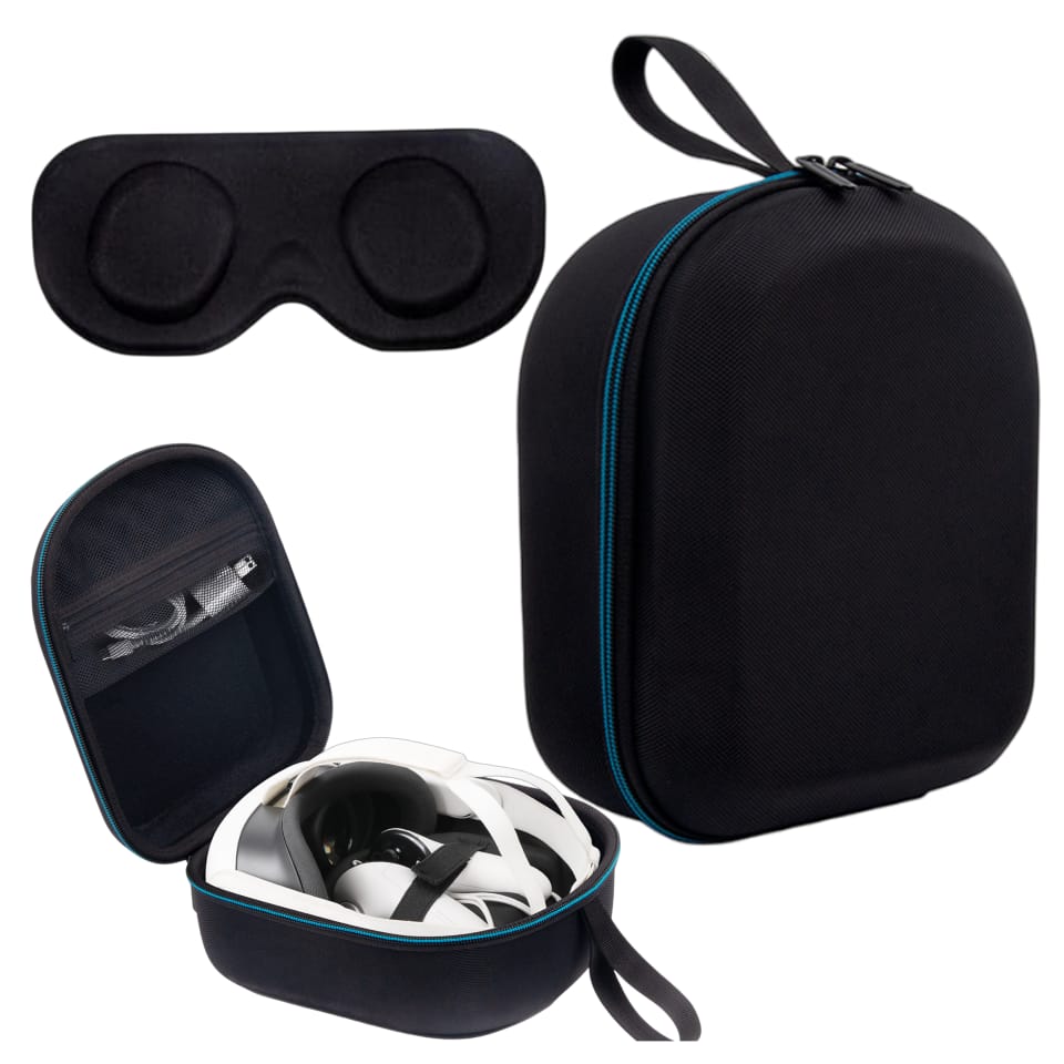 Etui ochronne do Oculus Meta Quest 3 Alogy Hard Case obudowa pokrowiec na okulary gogle VR + ochrona okularu Czarne