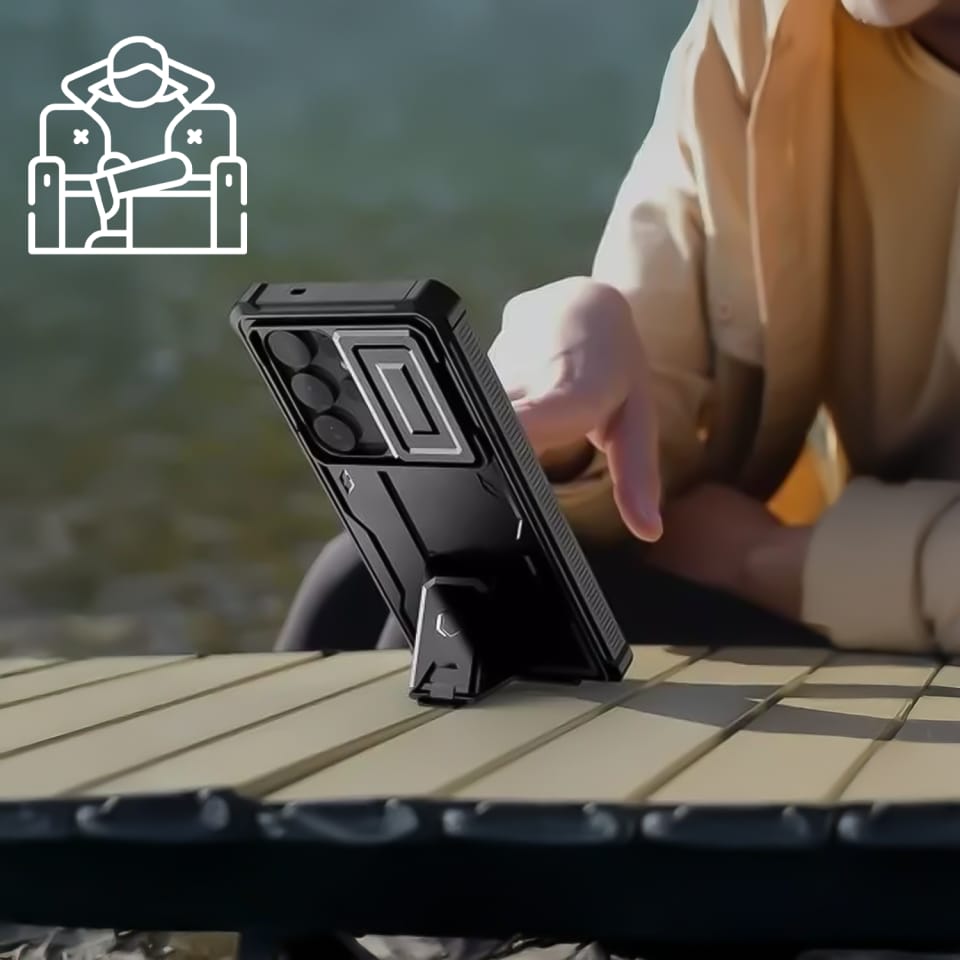 Etui do Samsung Galaxy S25 Ultra obudowa ochronna Tech-Protect Kevlar Cam+ Black