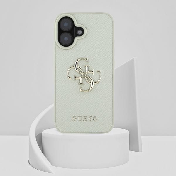 Etui Guess Grained Big 4G Logo Small     Classic Logo do iPhone 16 zielony