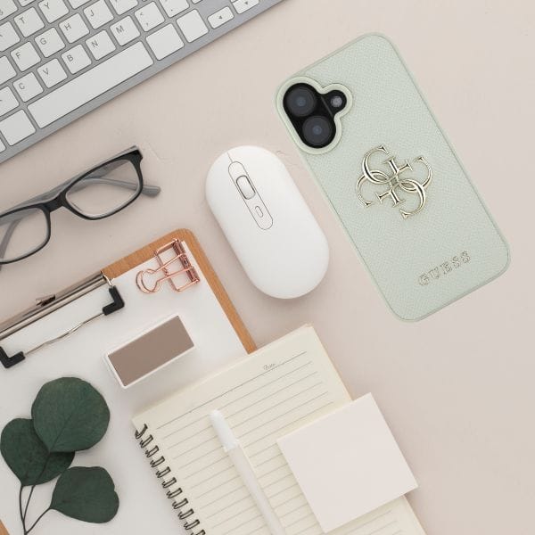 Etui Guess Grained Big 4G Logo Small     Classic Logo do iPhone 16 zielony