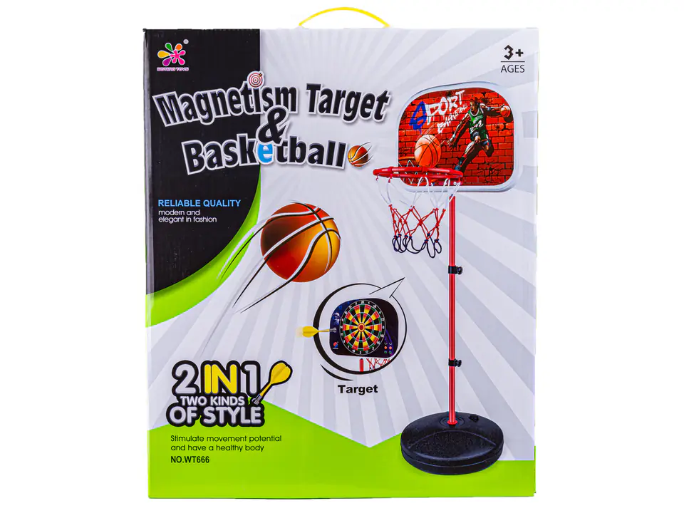 2in1 Basketball Darts Game Set 166cm