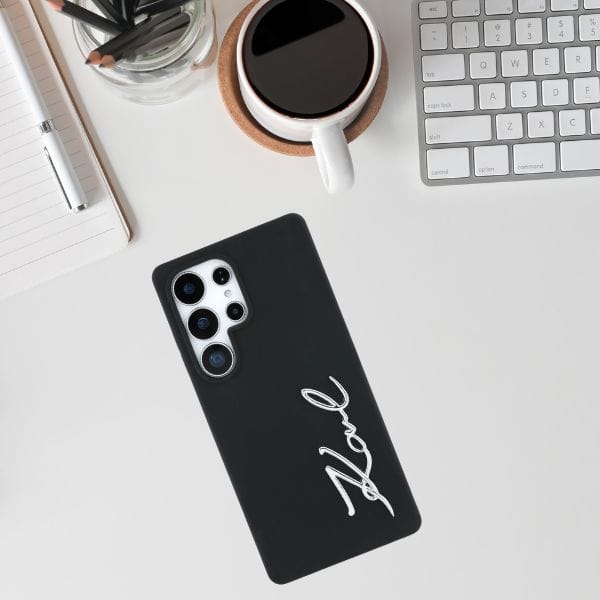 Etui Karl Lagerfeld Silicone Metal       Signature Logo do Samsung Galaxy S25 Ultra czarny