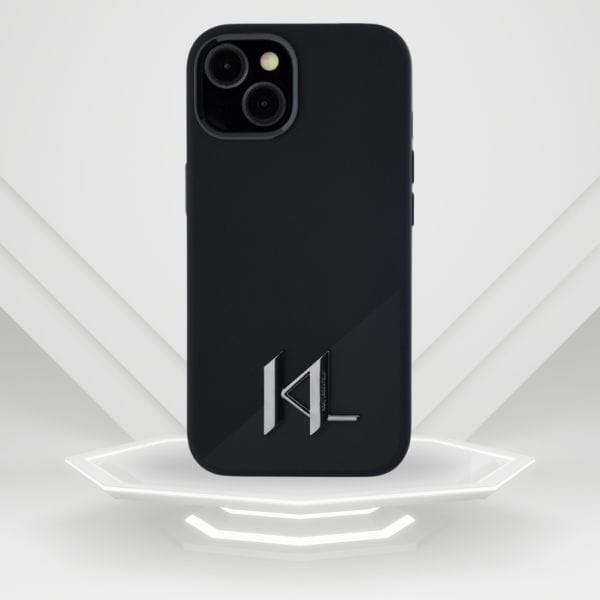 Etui Karl Lagerfeld Silicone Shadow      Metal Initial MagSafe do iPhone 15 czarny