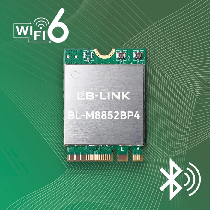 LB-Link BL-M8852BP4, karta sieciowa WiFi 6, M.2, Bluetooth 5.2, dual band 2.4/5 GHz, Realtek RTL8852BE, adapter WiFi do laptopa, szybki internet bezprzewodowy