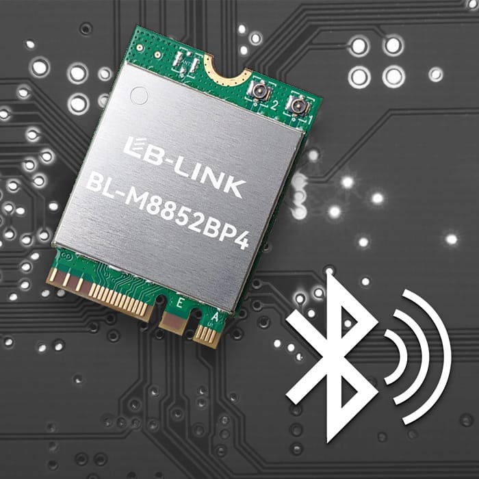 Bluetooth 5.2, LB-Link BL-M8852BP4, energooszczędna łączność, szybkie połączenia bezprzewodowe, stabilny sygnał, obsługa urządzeń peryferyjnych, gaming