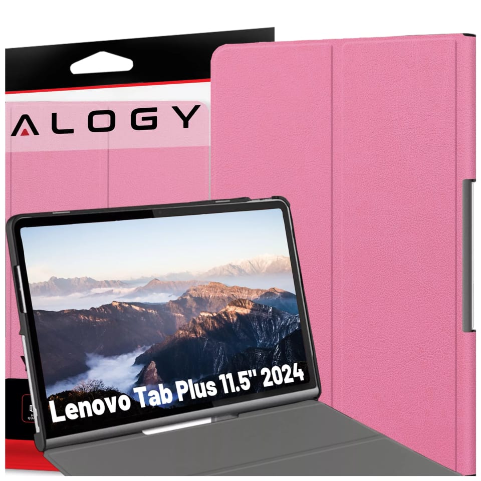 Etui ochronne do Lenovo Tab Plus 11.5" 2024 TB351FU Alogy Book Cover Case obudowa na tablet Różowe