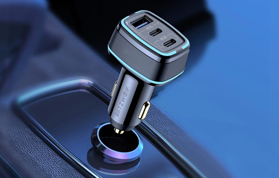 Ładowarka Samochodowa BlitzWolf BW-BC4 115W 3-Port USB-C PD QC FCP AFC SCP