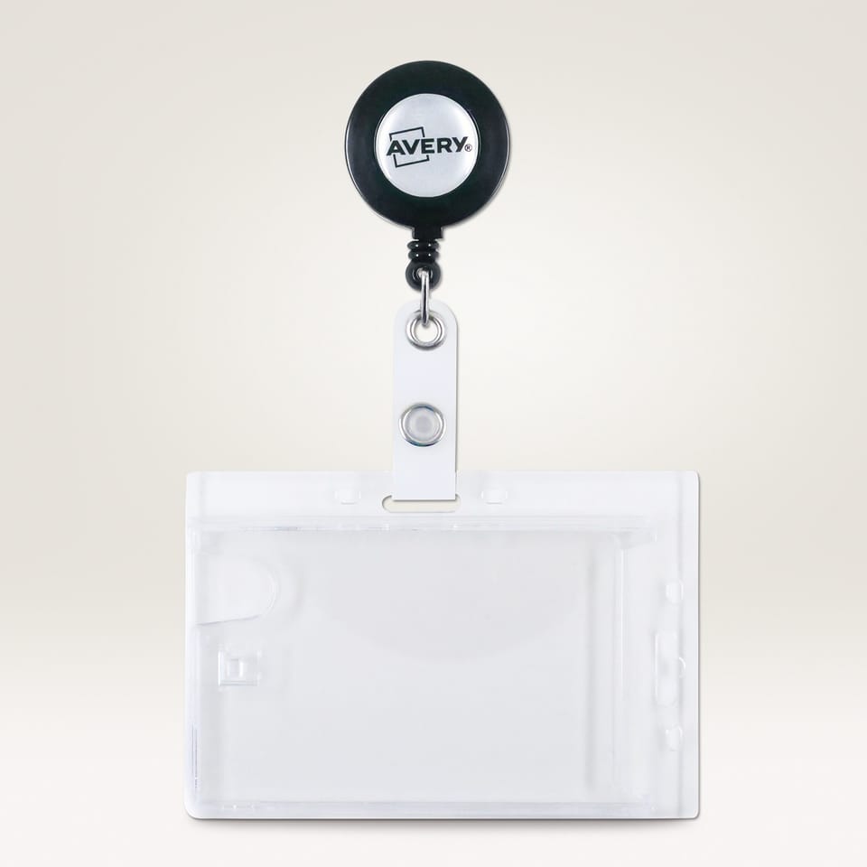 Holder plastikowy na 2 karty 54x90mm ze ściagaczem (10 sztuk) 4827 AVERY