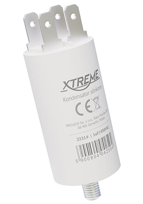 Kondensator silnikowy Xtreme (1uf, 450vac, konektor)