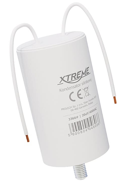 Kondensator silnikowy Xtreme (20uf, 450vac, przewody)