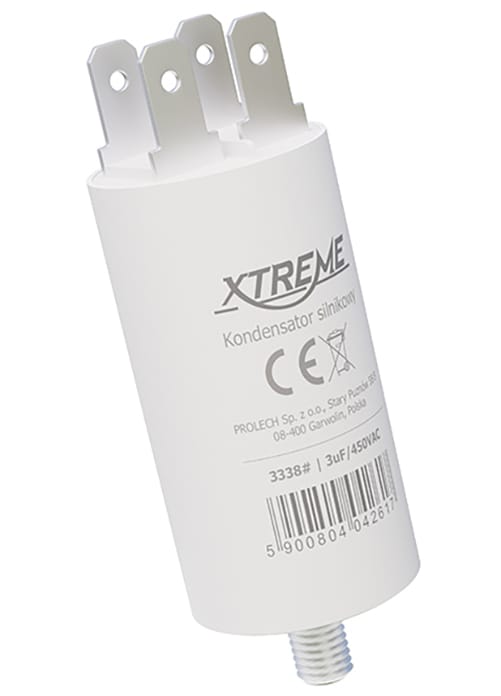 Kondensator silnikowy Xtreme (3uf, 450vac, konektor)