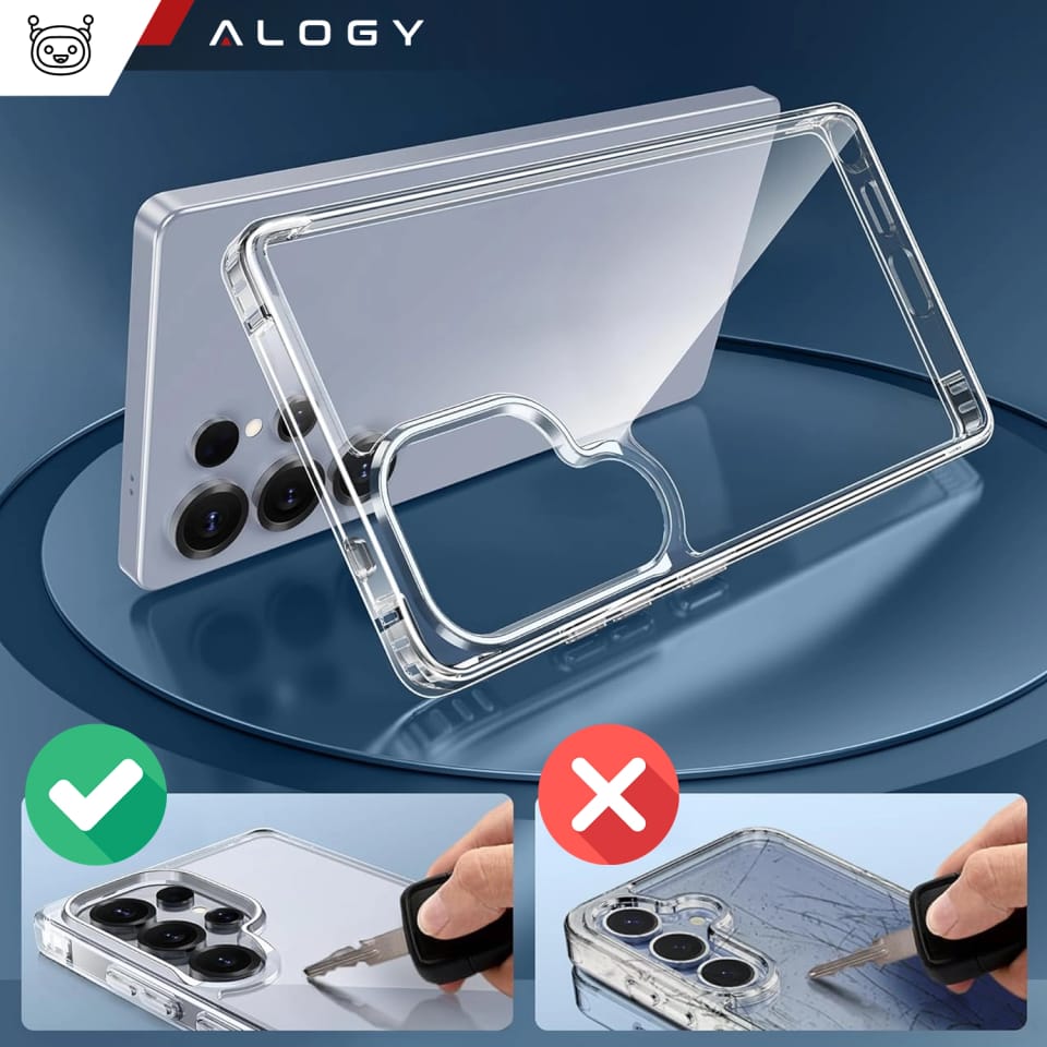 Etui do Samsung Galaxy S25 Ultra obudowa ochronna na telefon Alogy HybridShield™️ Case Przezroczyste