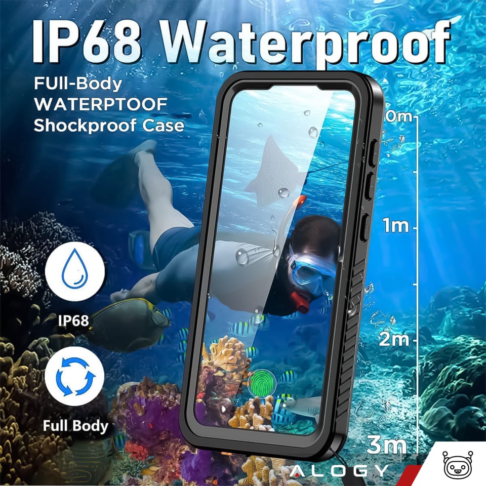 Etui Wodoodporne do Samsung Galaxy S25 Alogy HydroArmor™ IP68 Case z przezroczystym tyłem Pancerna obudowa 360