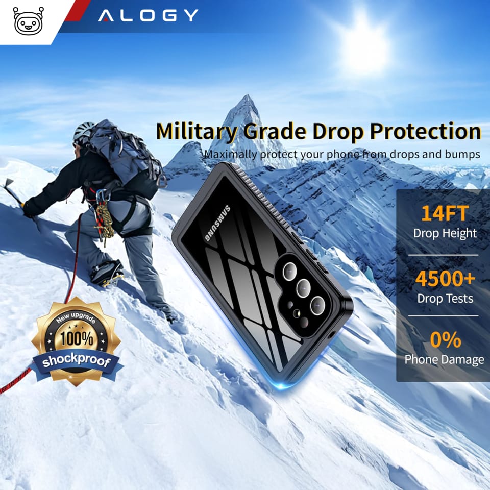 Etui Wodoodporne do Samsung Galaxy S25 Ultra Alogy HydroArmor™ IP68 Case z przezroczystym tyłem Pancerna obudowa 360
