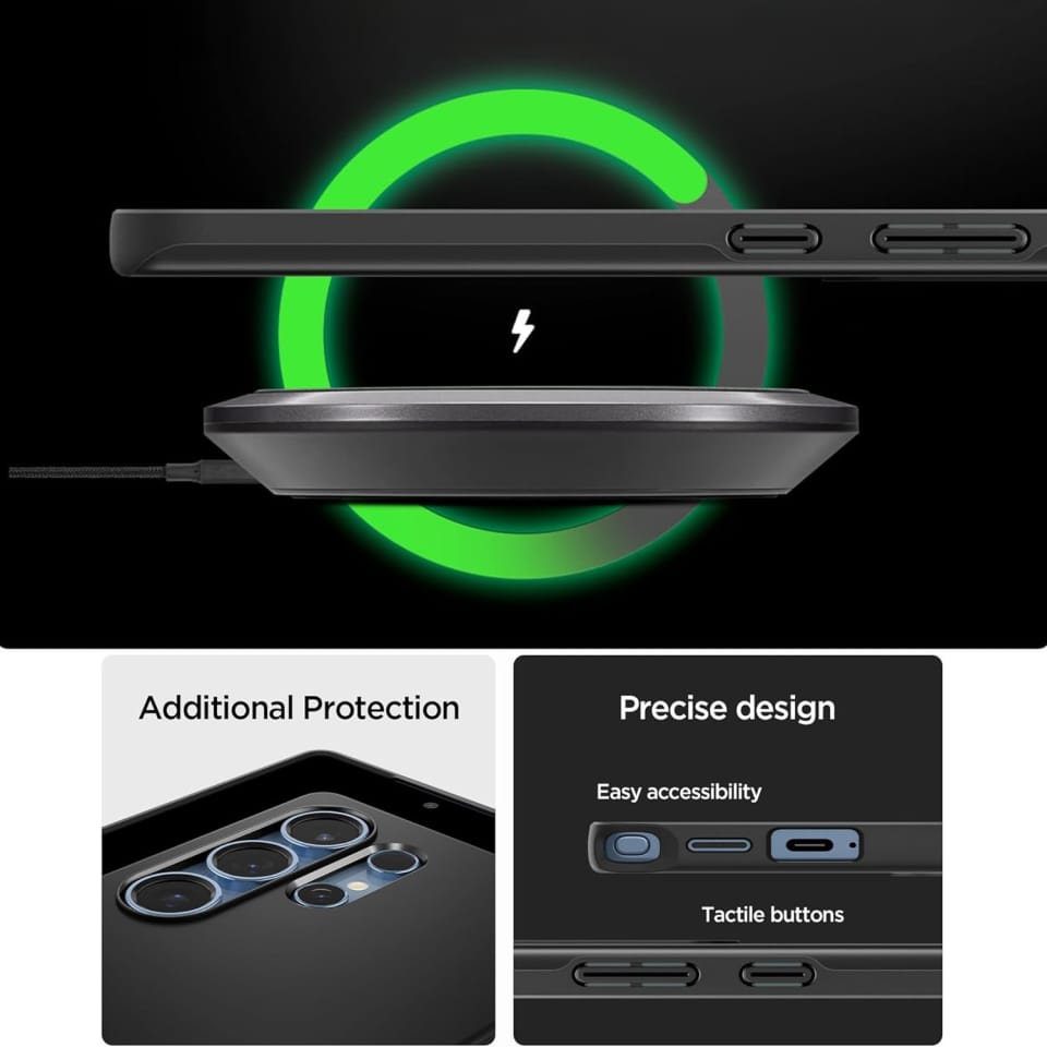 Etui do Samsung Galaxy S25 Ultra Black Spigen Thin Fit Mag MagSafe