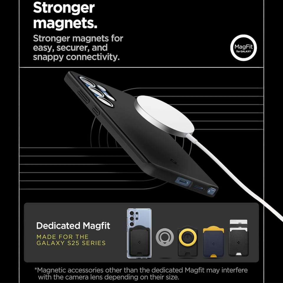 Etui do Samsung Galaxy S25 Ultra Black Spigen Thin Fit Mag MagSafe
