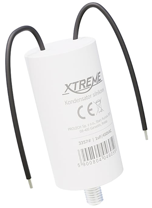 Kondensator silnikowy Xtreme (1uf, 450vac, przewody)