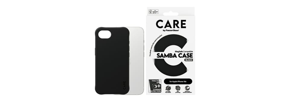 Etui CARE by PanzerGlass Fashion MagSafe do iPhone 16e czarny