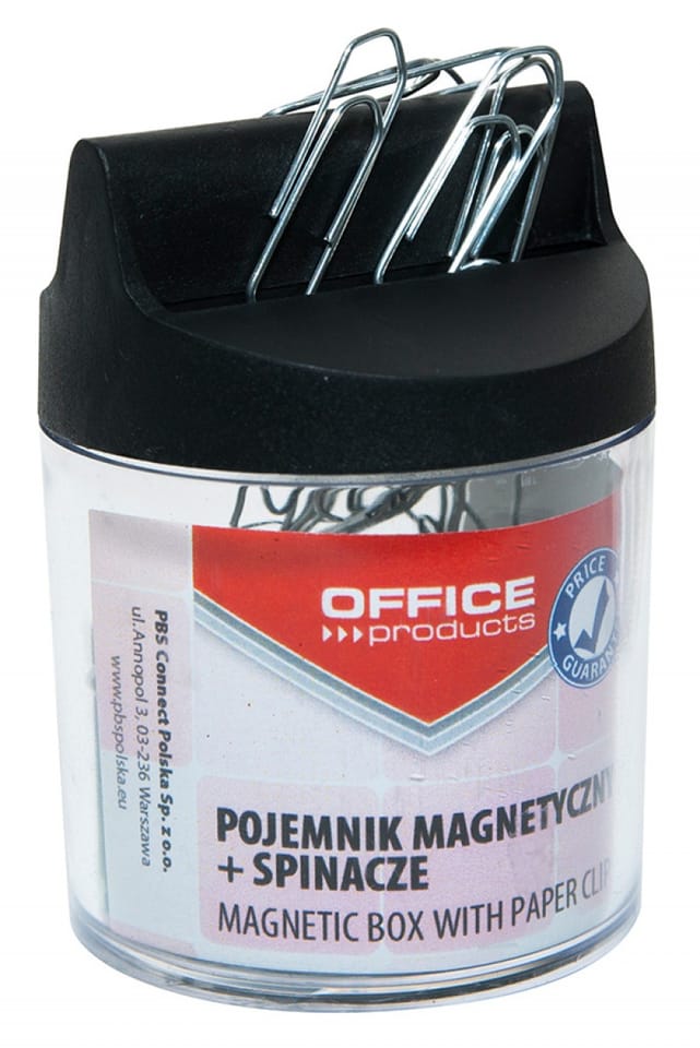 Spinacze okrągłe 26mm w pudełku magnetycznym (100szt.) OFFICE PRODUCTS 1884421-99