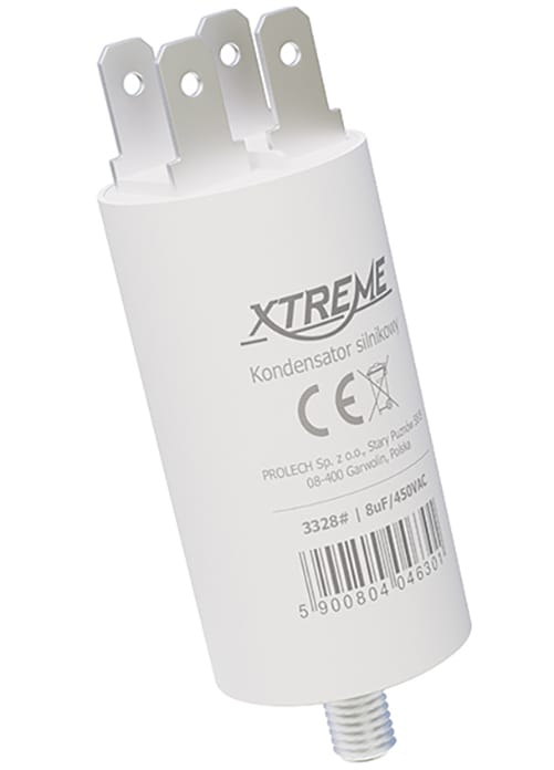 Kondensator silnikowy Xtreme (8uf, 450vac, konektor)