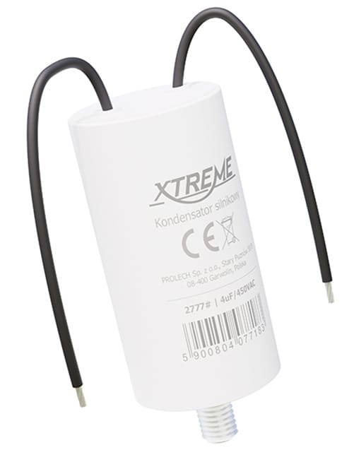 Kondensator silnikowy Xtreme (4uf, 450vac, przewody)