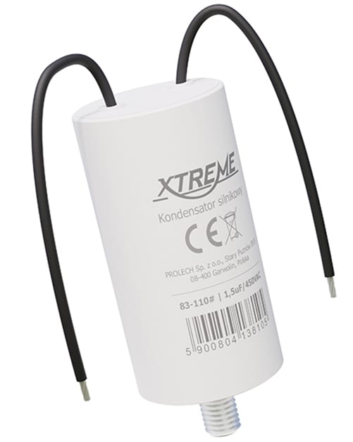 Kondensator silnikowy Xtreme (1.5uf, 450vac, przewody)