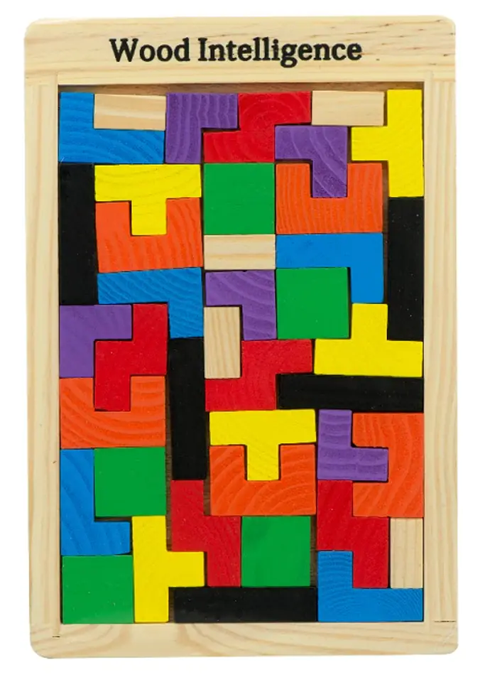 Puzzle wooden puzzle tetris blocks 40el.