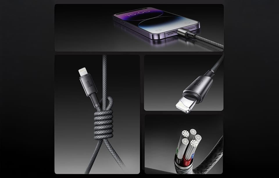 Kabel USB-C Lightning Joyroom 30W, 1.2m szary